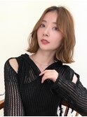 前髪 こなれミディ イメチェン ウェーブパーマ 韓国マッシュ