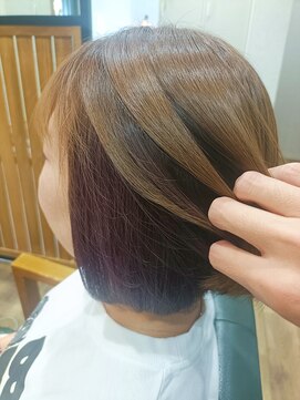 ウルスヘアー(ulus hair) ちら見えパープルインナー