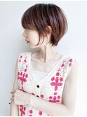 say.こなれミディ前髪イメチェンショートボブ暖色カラーベージュ
