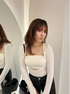 エル 北千住(elu) フェイスレイヤー_ラベンダーカラーミストバングエアリーミディ