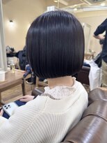 トータルビューティーサロン プリエ(prier) 切りっぱなしボブ／タッセルボブ/アッシュブラック/艶髪