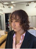ボブパーマ　デジタルパーマ　外国人風パーマ