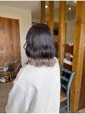 エンドカラー裾カラーブリーチデザインカラーホワイトベージュ