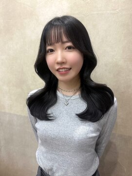 びゃんびゃん 江端店 くびれヘア/大人ガーリー/ハイライトカラー/縮毛矯正/美髪