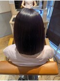 ストレート×ミディアムボブ