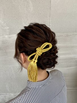 サロン Salon アイ アート 花笠祭り シニヨンヘア