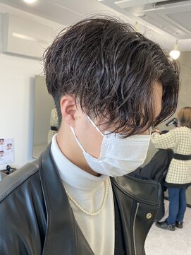 エルマーク 梅田(L-MARK) センターパート/波巻きパーマ/スパイラルパーマ/men's