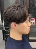 リバースセンターパート ニュアンスパーマ 毛流れ 鹿児島メンズ