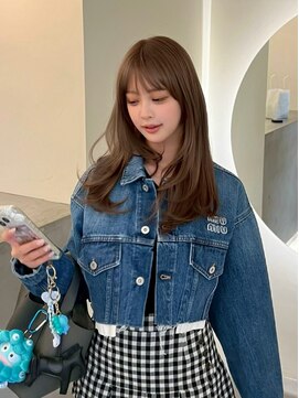 ノク(nok) イメチェンピンクベージュ前髪