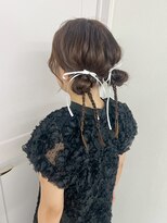 エレラビューティー(ELERA beauty) ヘアセット/お団子アレンジ/リボン/三つ編み/二次会/パーティ