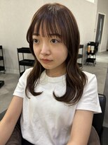 セカンド 鴨江店(2COND) 柔らかベージュ×セミロング×顔まわりカット