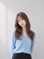 アースコアフュールボーテ 新潟中野山店 (EARTH coiffure beaute)&nbsp;ナチュラルベージュ_韓国ヘア_顔周りレイヤー_ヨシンモリ