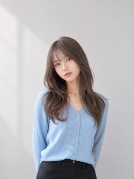 アースコアフュールボーテ 新潟中野山店 (EARTH coiffure beaute) ナチュラルベージュ_韓国ヘア_顔周りレイヤー_ヨシンモリ