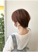 オレンジカラー耳掛けショート