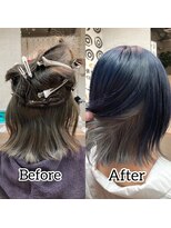 コワファーストナガサキシャンプーボーイ(COIFF1RST NAGASAKI SHAMPOO BOY)&nbsp;インナーグレー×ネイビーブルー☆