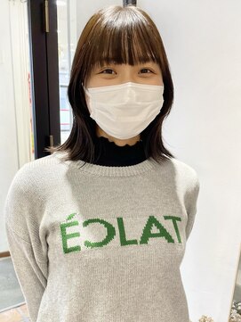 ラミエバイメルト 下北沢(lamie by melt) 毛利/透明感カラー ナチュラル オリーブベージュブラウン 艶感