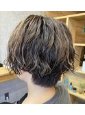ハンサムショートカット　スパイラルパーマ