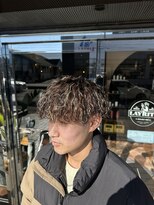 フォーシー(For.c.c.c.c)&nbsp;波巻きブラウンメッシュ[東川口/メンズパーマ/埼玉メンズ]