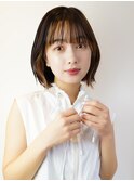 切りっぱなしボブ×くびれミディアム