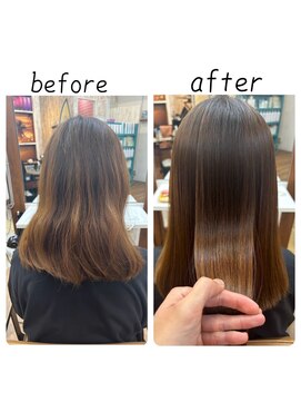 ヘアリゾート リノ(Hair resort Lino) 髪質改善縮毛矯正『髪にドラマを』ビフォーアフター