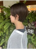 大人ショート ブラウンベージュ 30代40代 ハイライトカラー