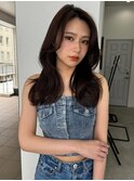 センターパート×大人艶ロング
