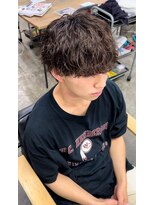 エルオム(EL.HOMME)&nbsp;シャドウパーマ&プラチナブラウン