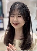 顔まわり/レイヤーカット/韓国ヘア/前髪カット/谷町四丁目