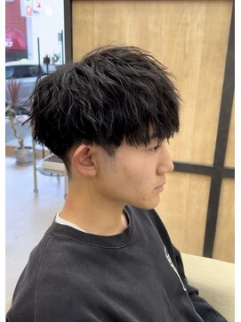 メンズギフト(men's GIFT) 刈り上げツーブロックツイストスパイラルパーマメンズマッシュ