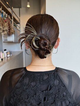 イミ(imi) シニヨンアレンジ/カチモリ/お団子/水引/結婚式/卒業式/成人式