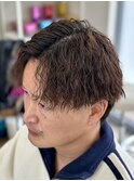 メンズカットツイストパーマ眉カット刈り上げ
