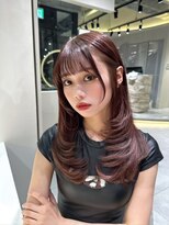ロンドルピナス 小倉(Lond Lupinus) イメチェン外ハネボブ美髪ワイドバングレイヤー髪質改善縮毛矯正