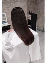 スタート ロングヘアトステア縮毛矯正カラー
