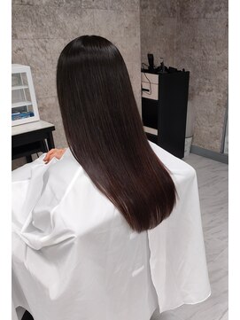 スタート ロングヘアトステア縮毛矯正カラー
