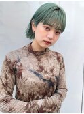 《袴田》くすみグリーン/ボブ