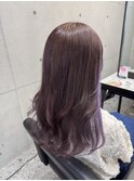 ケアブリーチバレイヤージュハイライトインナーカラーパープル