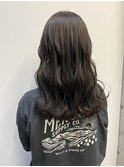 なみなみウェーブロング ツヤ髪暗髪オリーブグレージュ