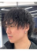 メンズシャドウパーマ/無造作パーマ/メンズマッシュ