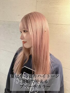 コワファースト長崎シャンプーボーイ 2nd(COIFF1RST 長崎 SHAMPOO BOY) 韓国風カラー ホワイトピンク ケアブリーチ ハイトーン