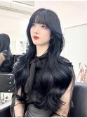 韓国風レイヤーカット顔まわりくびれオルチャン堀江