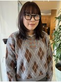 レイヤーカット　ラベンダーカラー