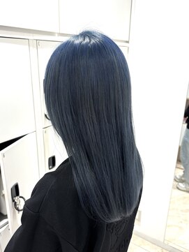 ケンジ 平塚 アネッタ(KENJE annetta) 【ケアブリーチダブルカラー】あじさいブルー