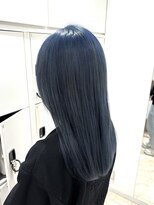 ケンジ 平塚 アネッタ(KENJE annetta) 【ケアブリーチダブルカラー】あじさいブルー