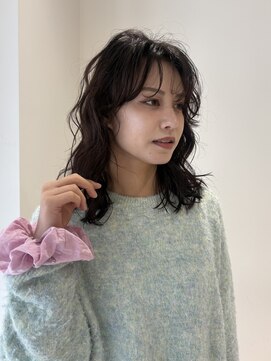 ニール シトロン 名古屋 伏見 丸の内(NEELU citron) 【NEELU_Rio】 ダークカラー × パーマ風巻き