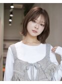 くびれボブ×ベージュブラウン ○堀越太真樹 縮毛矯正