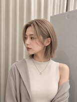 ハピネス 王寺店(Happiness)&nbsp;奈良王寺/切りっぱなしボブ/外ハネボブ/ベージュカラー