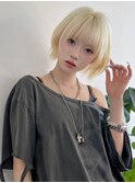 【海外ガール風】ブロンドボブ