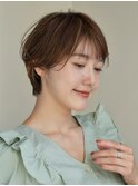 丸みショート・ボブ/丸顔/前髪あり/絶壁解消/３0代/４0代/５0代