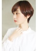 黒髪ベージュワンサイドショートブランジュ30代40代大人可愛い