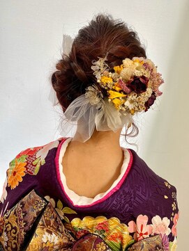 ボタニウムドットアン バイ アールサロン(BOTANIUM.An by Rr SALON) チュールリボンアレンジ